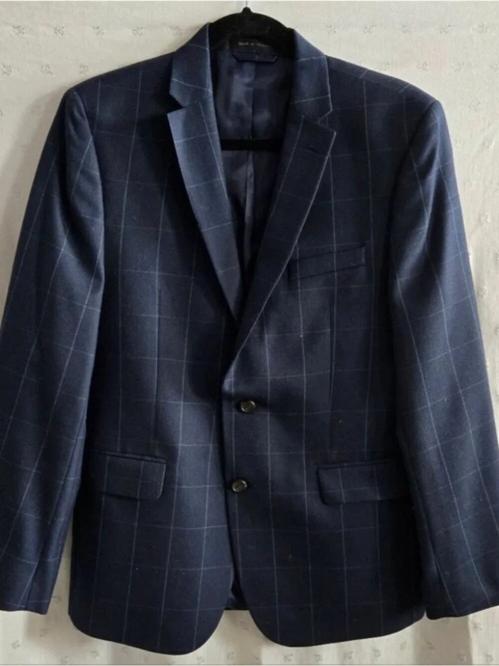 Lauren Ralph Lauren Men's Dark Navy Windowpane Sport Coat